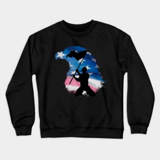 Eagle American Flag with Veterans Day Gift Idea Crewneck Sweatshirt